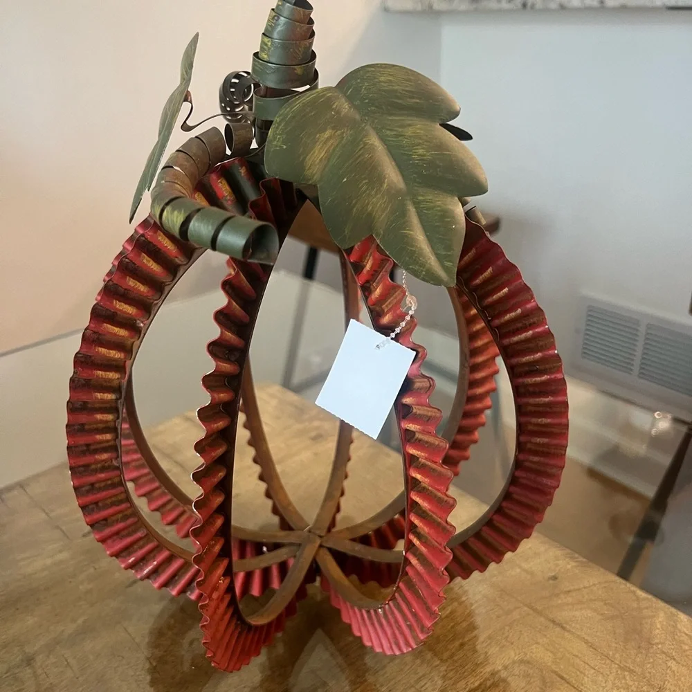 Fall pumpkin metal decor Halloween
